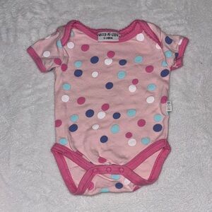 (3 for $10) watch me grow Pink Polka Dot bodysuit